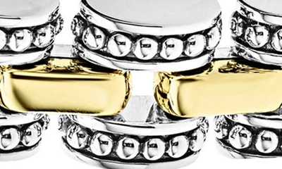 Lagos Link Ring & Bracelet Set In Silver/ Gold