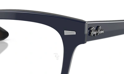 Ray Ban Mr. Burbank 56mm Rectangular Optical Glasses In Blue