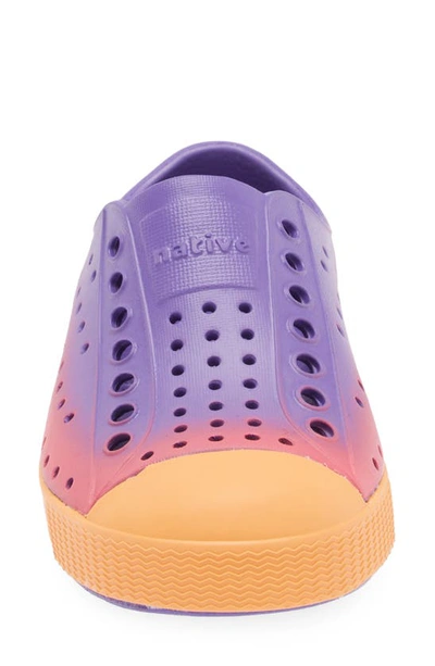 Shop Native Shoes Jefferson Ombré Sugarlite Slip-on Sneaker In Ultra Violet/ Apricot Orange