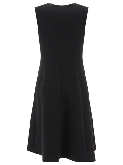 Shop Givenchy Dress With Buttons And Pleated Effect In Cady