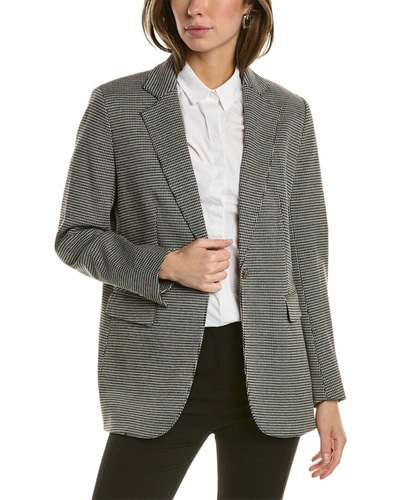 Shop Anne Klein Notch Collar Jacket In Grey