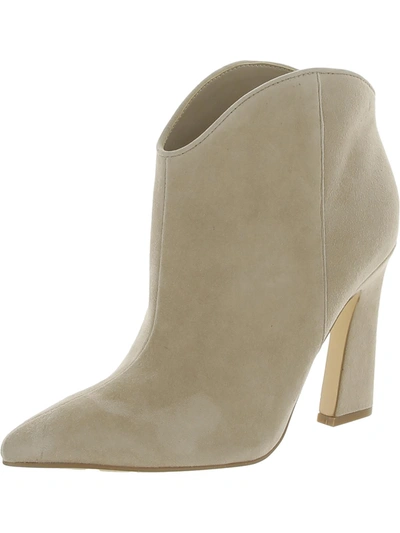 Shop Marc Fisher Ltd ml Masina Womens Leather Short Ankle Boots In Beige