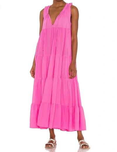 Shop 9seed Lighthouse Beach Dress In Peony In Pink