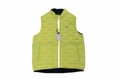 Shop Psycho Bunny Men's Spencer Reversible Down Vest In Neon Bolt In Yellow