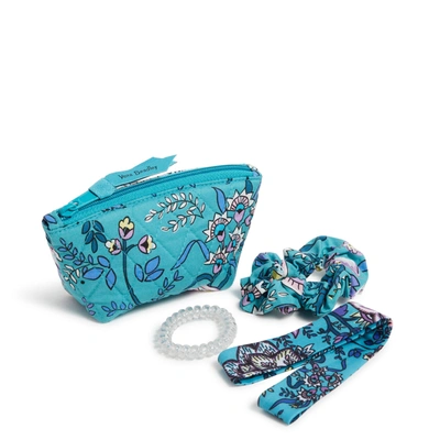 Shop Vera Bradley Cotton Hair Accessories Kit In Blue
