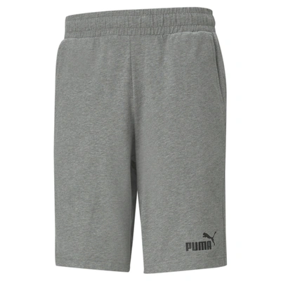 Shop Puma Men's Essentials Jersey Shorts In Grey