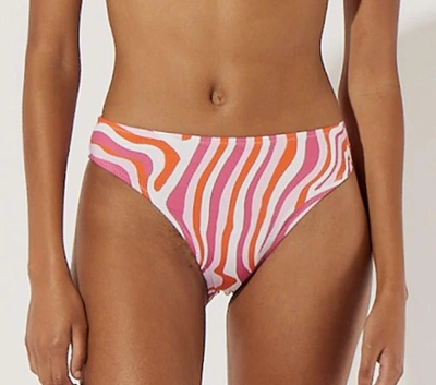 Shop Solid & Striped The Brody Bikini Bottom In Abstract Zebra In Pink