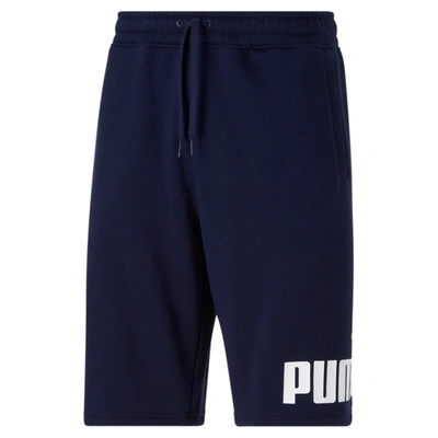 Shop Puma Men's Logo 10" Shorts In Blue