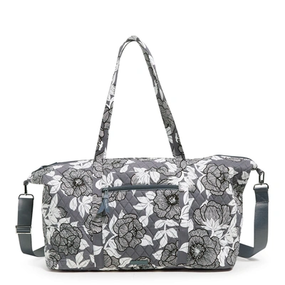 Shop Vera Bradley Cotton Deluxe Travel Tote Bag In Silver