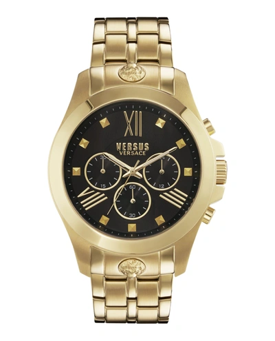 Shop Versus Chrono Lion Bracelet Watch In Gold