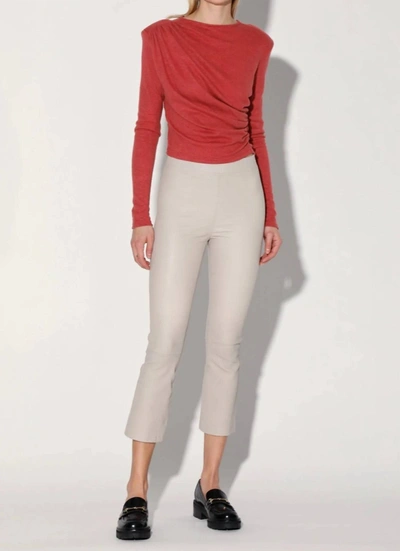 Shop Walter Baker Lori Leather Pant In Dove In White