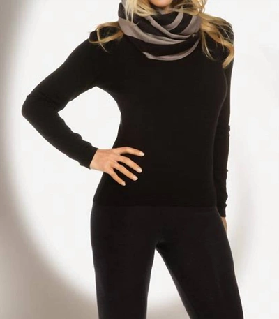 Shop Angel Two-tone Infinity Scarf In Black/gray In Gold
