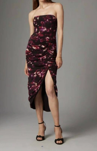 Shop Gilner Farrar Vera Dress In Moody Floral In Purple