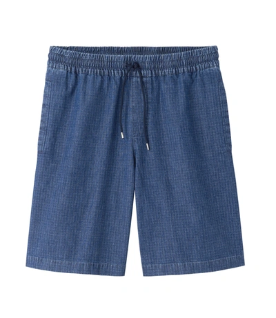 Shop Apc Kaplan Shorts In Blue