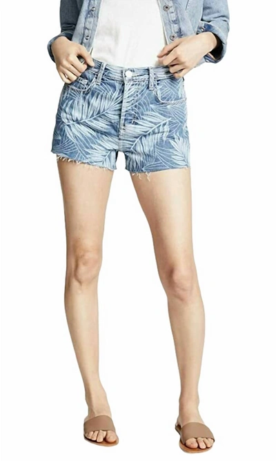 Shop Current Elliott The Ultra High Waist Short In Wily Palm In Blue