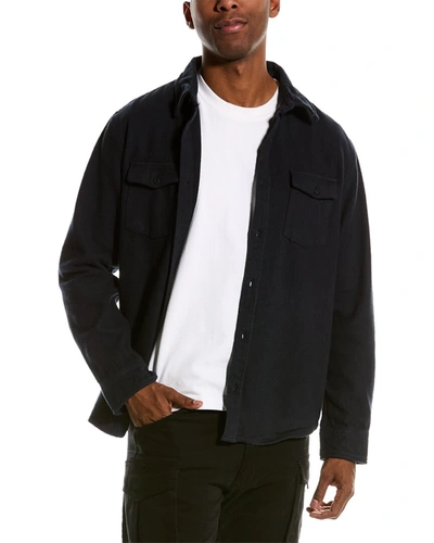 Shop Slate & Stone Heavy Flannel Jacket In Black
