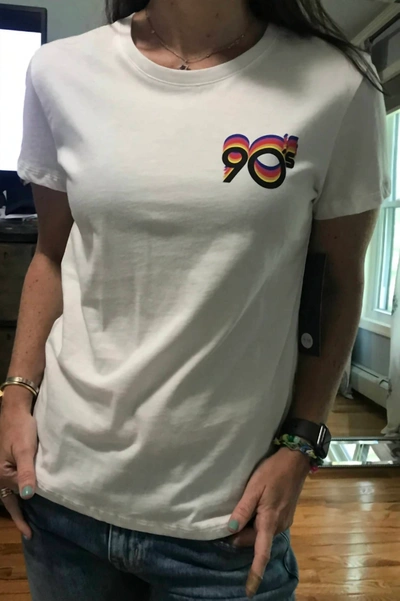 Shop Prince Peter 90s Rainbow Tee In White In Green