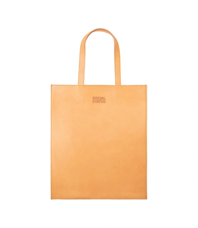 Shop 35 Yrs Social Status Shopping Bag In Beige