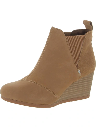 Shop Toms Kelsey Womens Wedge Boots In Brown