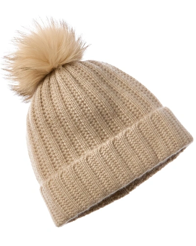 Shop Sofiacashmere Chunky Cashmere Hat In Beige