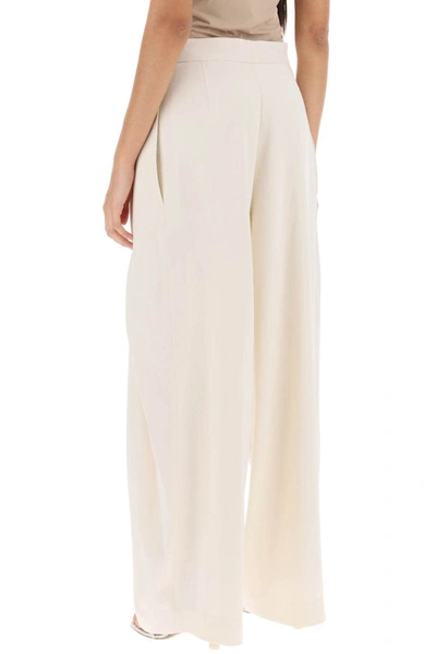 Shop Ami Alexandre Mattiussi Ami Paris Wide Fit Pants With Floating Panels In White