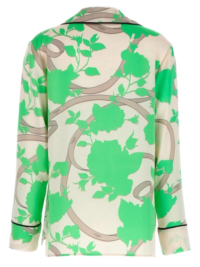 Shop Fendi Roses Shirt, Blouse Multicolor