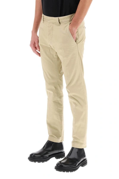 Shop Dsquared2 Cool Guy Pants In Stretch Cotton In Beige