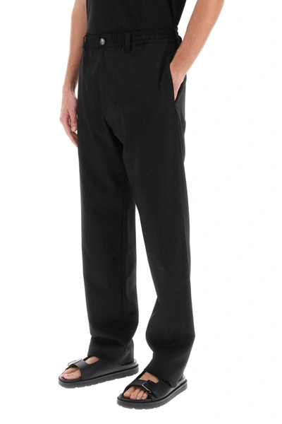 Shop Marni Cool Wool Pants In Black