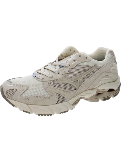 Shop Mizuno Wave Rider 10 Womens Fitness Gym Running Shoes In White