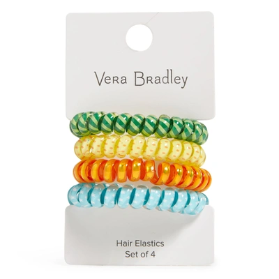Shop Vera Bradley Spiral Hair Elastics In Blue