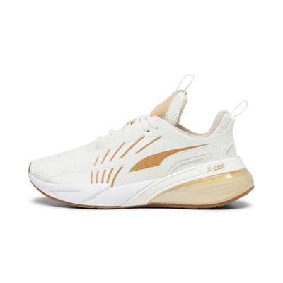 Shop Puma Women's X-cell Action Molten Metal Running Shoes In White