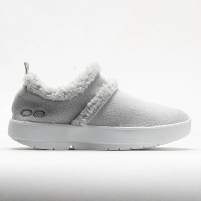 Shop Oofos Women's Oocoozie Low Shoe In Light Gray In Grey