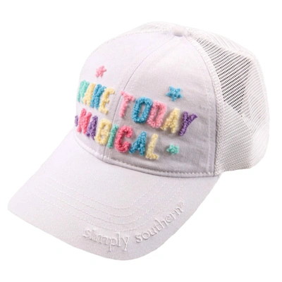 Shop Simply Southern Women's Trucker Hat In Magical In White