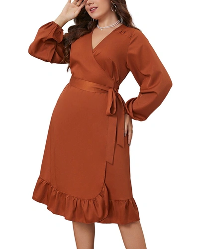 Shop Romanissa Dress In Brown