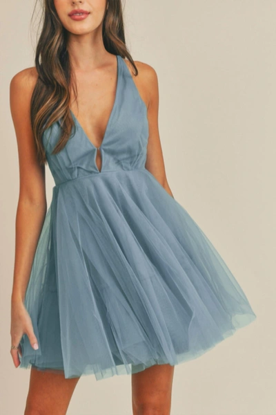 Shop Mable Blue Tulle Mini In B;ue