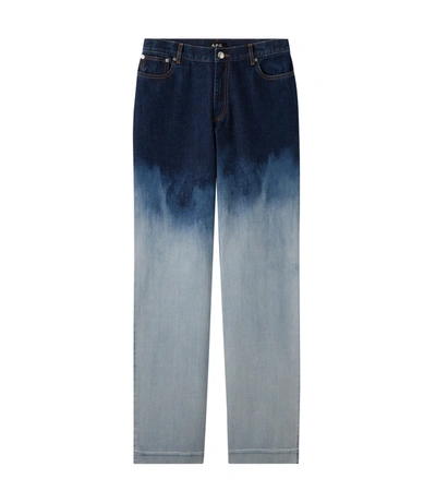 Shop Apc Sailor Long Jeans In Blue