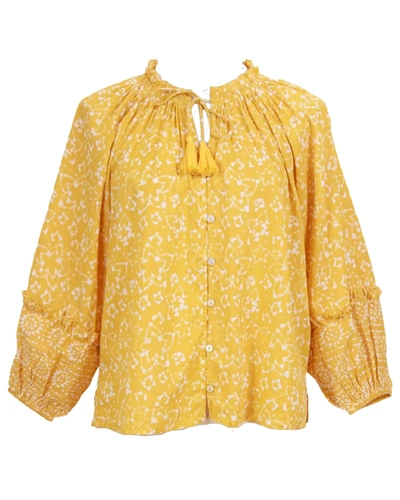 Shop Cleobella Lyra Blouse In Cassia In Yellow