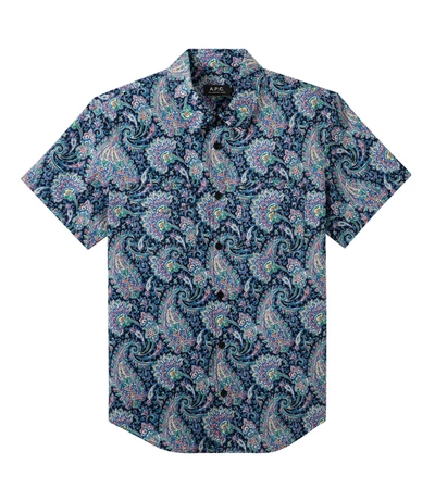 Shop Apc Jim Short-sleeve Shirt In Blue