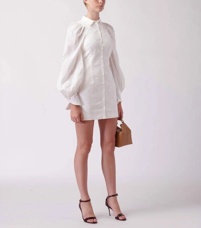 Shop Acler Lola Dress In Ivory In White