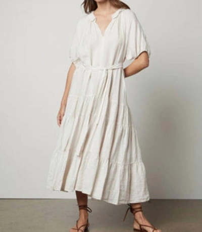 Shop Velvet By Graham & Spencer Karina Dress In Cobble In White
