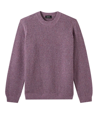 Shop Apc Maggie Sweater In Purple