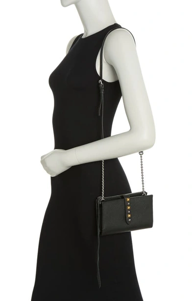 Shop Rebecca Minkoff Studded Wallet On A Chain In Black