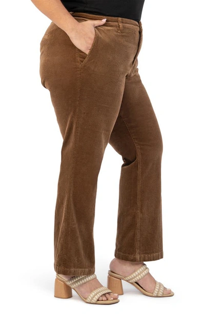 Kut From The Kloth Kelsey Ankle Flare Corduroy Jeans In Mushroom