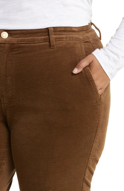 Kut From The Kloth Kelsey Ankle Flare Corduroy Jeans In Mushroom