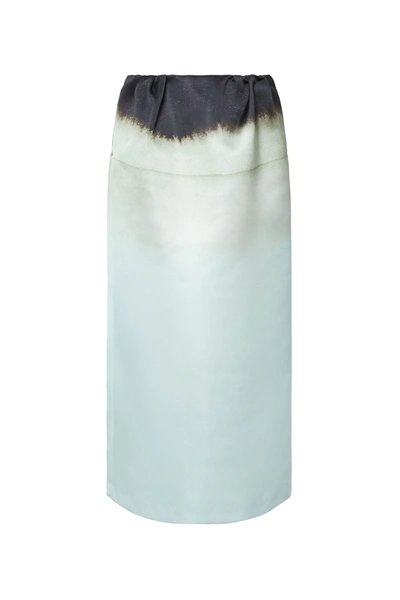 Shop Altuzarra 'karina' Skirt In Misty Aqua Colorscape