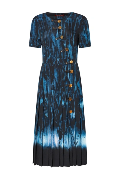 Shop Altuzarra 'myrtle' Dress In Berry Blue Shibori