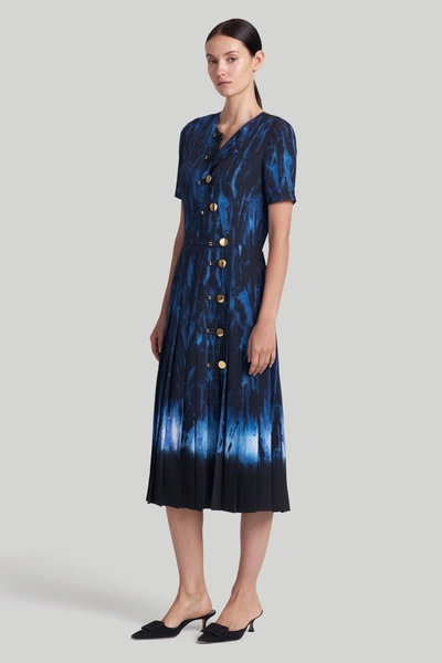 Shop Altuzarra 'myrtle' Dress In Berry Blue Shibori