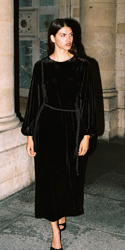 Shop Ciao Lucia Magdalena Dress Black Velvet