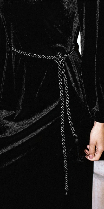 Ciao Lucia Magdalena Dress In Black Velvet