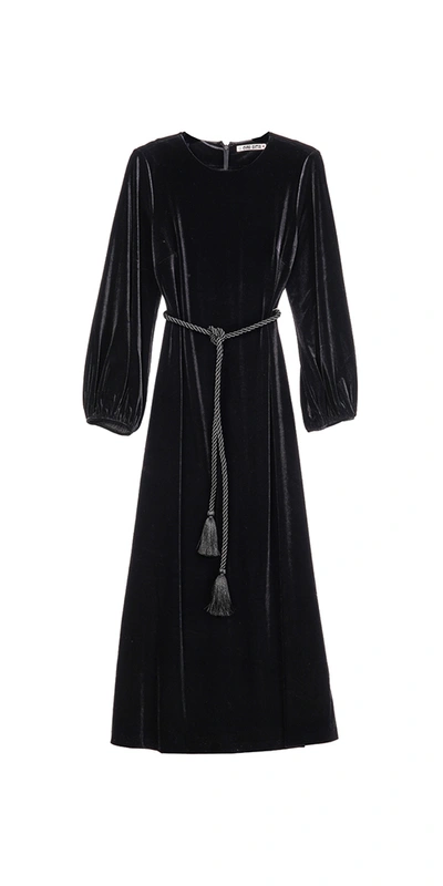 Shop Ciao Lucia Magdalena Dress Black Velvet